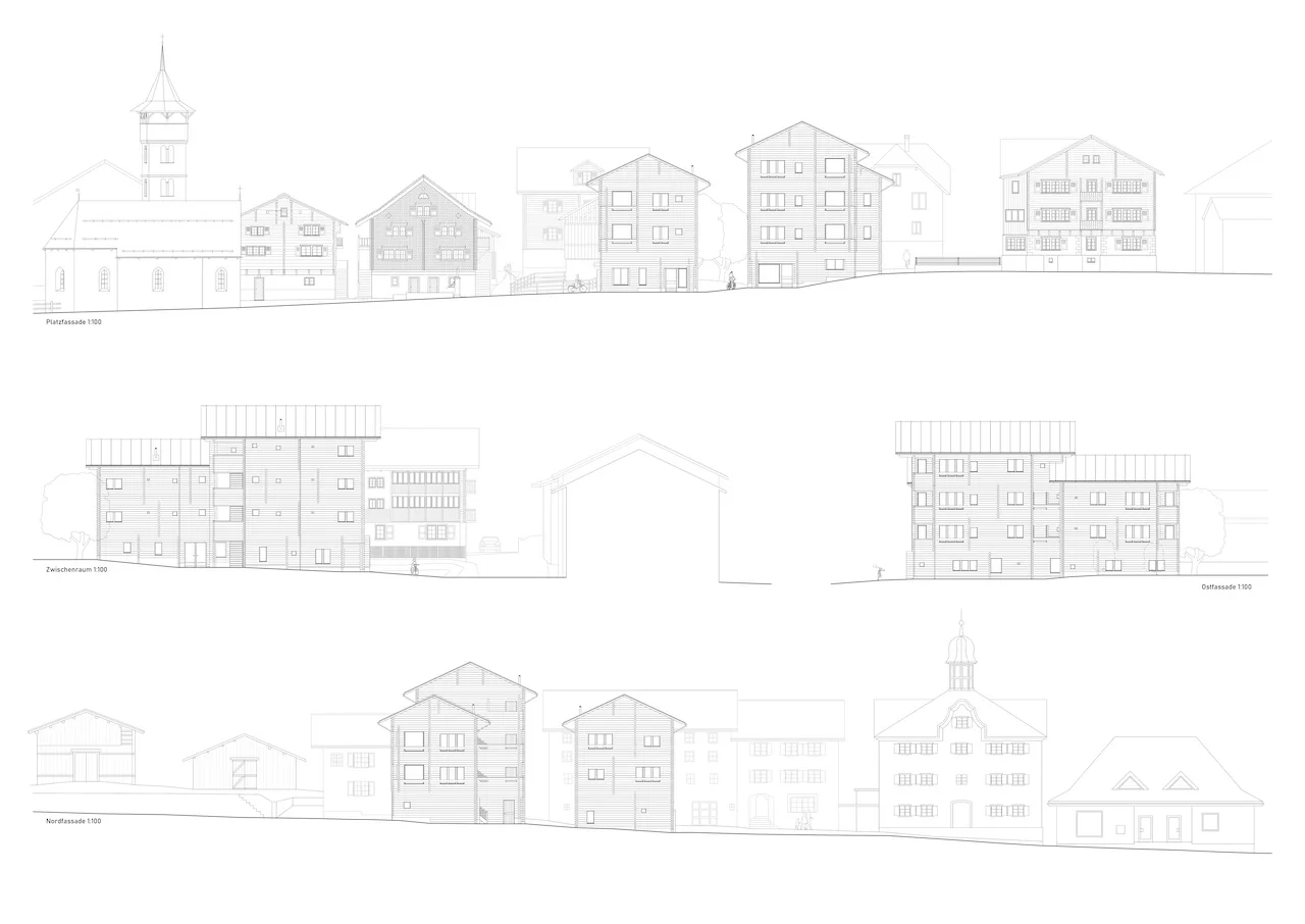 Weiterbauen am Dorfplatz Pläne vonsurerprogetto.ch GmbH