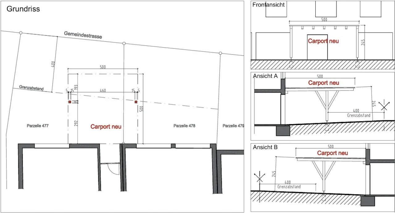 Carport Wegenstetten vonsurerprogetto.ch plan GmbH