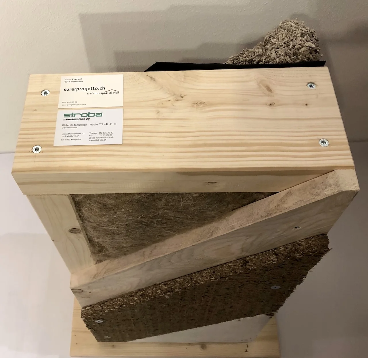 Modellbau Mock-up Hanfkalkwand vonsurerprogetto.ch GmbH