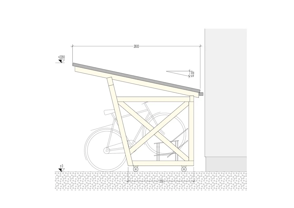Pensilina per biciclette, Personico Pläne vonsurerprogetto.ch GmbH